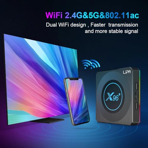 Lipa X96 X4 Tv Box 4/32 GB Android 11 - Mediaplayer met Kodi, Netflix en Playstore- 6K en 4K decoder / Apps via Playstore en internet / Wifi en ethernet / Dolby geluid / Met Kodi, Netflix, Disney+ en meer / Dual Band Wifi / Bluetooth - Afbeelding 6