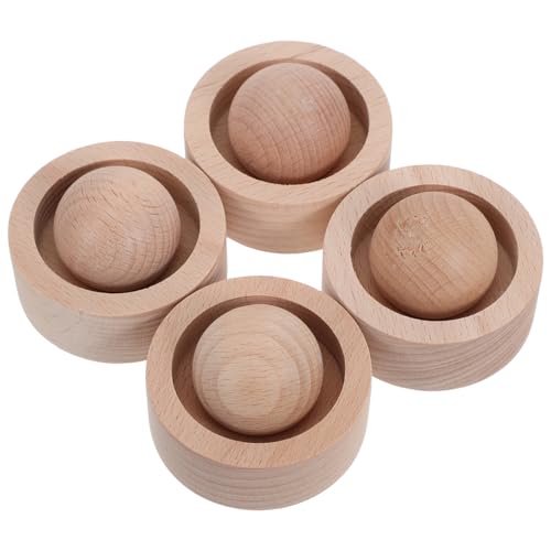 BELLIFFY Difusores de Aceites Esenciales de Madera Natural 4 Piezas, Pequeño Difusor Cilíndrico de Madera Minimalista para Hogar, Oficina y Sala de Yoga, Portátil y Reutilizable