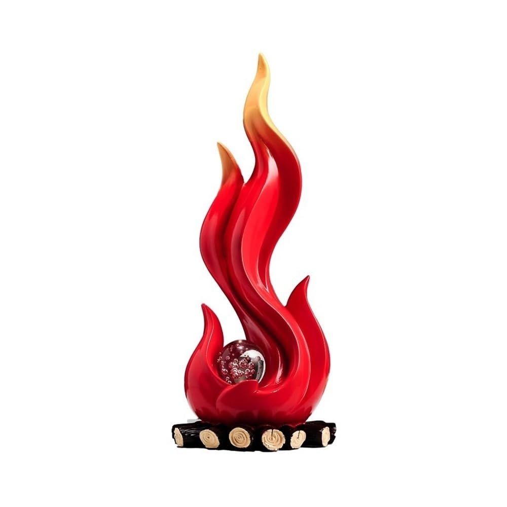 WQQYU6HKF Table Decorations Flame Shape Resin Ornaments Wine Cabinet TV Office Desktop Decoration Opening Housewarming Gift Art Statue