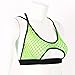Fldy Womens Hollow Out Fishnet Vest Crop Tops Camis Shirt Halter Neck Crisscross Back Cutout Tank Tops Neon_Green Small