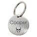 WIENS3D Hundemarke mit Gravur - Personalisiert mit Name - 30mm Namensschild für Halsband Anhänger Marke für Hunde - mit Symbolauswahl - Tiermarke für Hunde, Katzen & Welpen (30 mm_Model_2)
