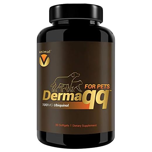 animal V, Inc Dermaqq HIGH Absorption Ubiquinol (QH) - CoQ10 for Dog and Cat Hot Spots, Hair Loss, Dermatitis Support for Relief of Itchy, Dry and Irritated Skin