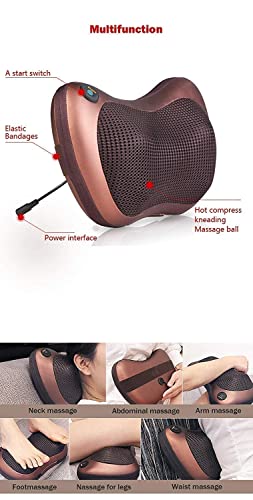 Image of Mishti Car And Home Body Massage Pillow Neck Massager Cushion Seat Stress Pain Relief Relax Massage Car Or Electronic Massage Pillow Massager Ball Neck Shoulder Massager