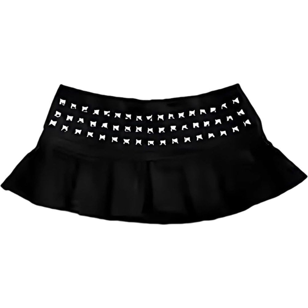 Jupe sexy kawaii à rivets pour affirmer votre style gothique unique