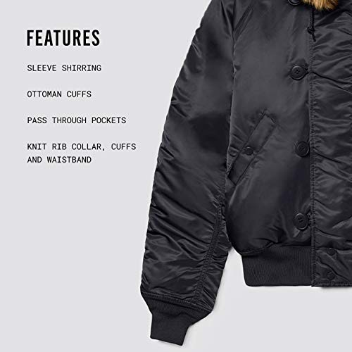 Alpha Industries Men's N-2B Short Waist Parka (XL, Black)4