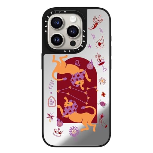 Carcasa espejo iPhone 15 Pro CASETiFY Leo plata premium