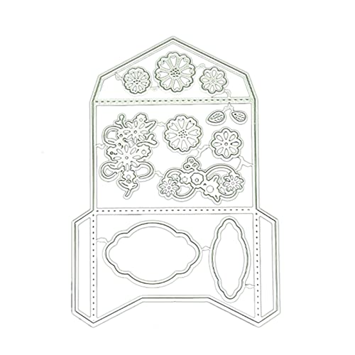 Plantillas de corte de metal para sobres de flores, plantillas de corte para álbumes de recortes, tarjetas de papel, manualidades