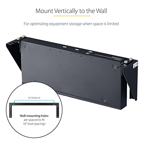Startech.com 2U Vertical Wall Mount Patch Panel Bracket - Steel Rack Mount Bracket W/Hardware For 19" Network, Server And Data Equipment (Rk219Wallv) #TOP3