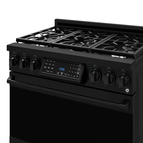 Image of Gordon Ramsay by THOR Kitchen 36 Inch Professional Liquid Propane Range with Tilt Panel Touch Control in Black
