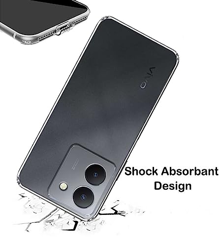 Image of Soft Silicone TPU Back Cover Compatible with Vivo Y36, Transparent