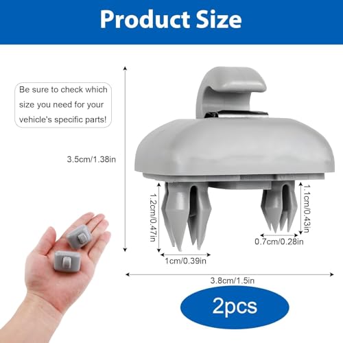 2 Piezas Parasol Reemplazo Clip, Visera para Gancho para A3 A4, soporte parasol Para Audi A1 A3 A4 A5 Q3 Q5 (8E0 857 562) A7 B6 B7 B8 S4 S5, Accesorios de Coche Antideslumbrantes - imagen 2