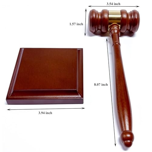 Maza de madera con bloque para moderar reuniones sin gritos 3