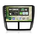 [6G+128G] IPS 9" Android 14 Autoradio Für Subaru Forester/Impreza 2007-2012 mit navi Octa Core-[Eingebauter CarPlay/Android Auto/DSP/Mirror Link/GPS Navi/360 Camera/Bluetooth 5.0/WiFi/USB