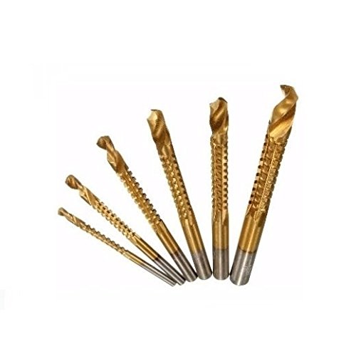 6 Side Cutting Saw Cut Drill Bits Titanium Coated Wood Metal Plastic