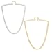 2 Pc Men's Tie Chain Gift Boxed Silverand Gold