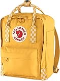 S Front pocket FJÄLLRÄVEN Uni Kånken Mini Backpack, Ochre-Chess Pattern, OneSize