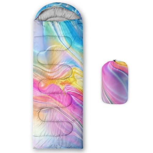 lneffble Rainbow Sleeping Bags for Kids，Suitable for Children Boys and Girls Portable,Waterproof,Compact and Lightweight,Great for Outdoor Camping,Backpacking and Hiking