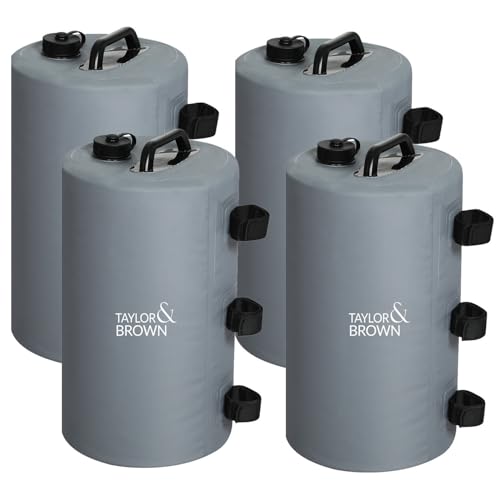 Taylor & Brown 4 Pack Canopy Gazebo Water Weights Bag, 4 Leg Weights, Portable 10L Water Bag...