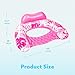 SLOOSH Inflatable Pool Floats Adult,2 Pack Pool Chairs with Cup Holders,Blow up Floats Chair,Hammock Noodle Mat Leaves Design for Relaxing Summer Water Fun Swimming Party Beach,Blue,Pink