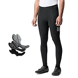 ROCKBROS Men's Cycling Pants Padded Bike Pants Road Biking Tights Breathable Bicycle Pants Black