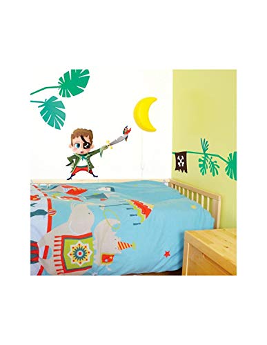 Sticker mural pirate borgne 76x55 cm pour habiller un mur vide de chambre