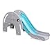 Baby Vivo Kinder Rutsche Kinder Rutsche Gartenrutsche Kleinkinderrutsche Kunststoff Elefant abgerundete Ecken & Kanten für Indoor & Outdoor in Türkis/Grau