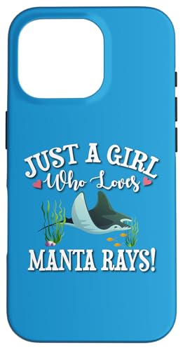 Funny Cartoon Womens Kids Girl Who Loves Manta Rays Lover �X�}�z�P�[�X iPhone 16 Pro �p
