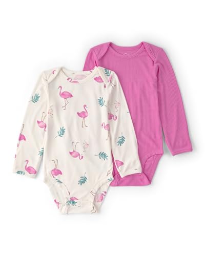 Carter's Baby Girls Purelysoft 2���p�b�N �����{�f�B�X�[�c, �s���N�t���~���S, 6 Months