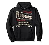 Telemark Ski Free Heel Vintage Pullover Hoodie