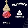 Carfume Original Savage Car Air Freshener | Premium Fresh Bergamot & Woody Ambergris Fragrance | Luxury Red Recyclable Scented Diffuser For Men | Odour Eliminator | UK Made Car Accessories #2