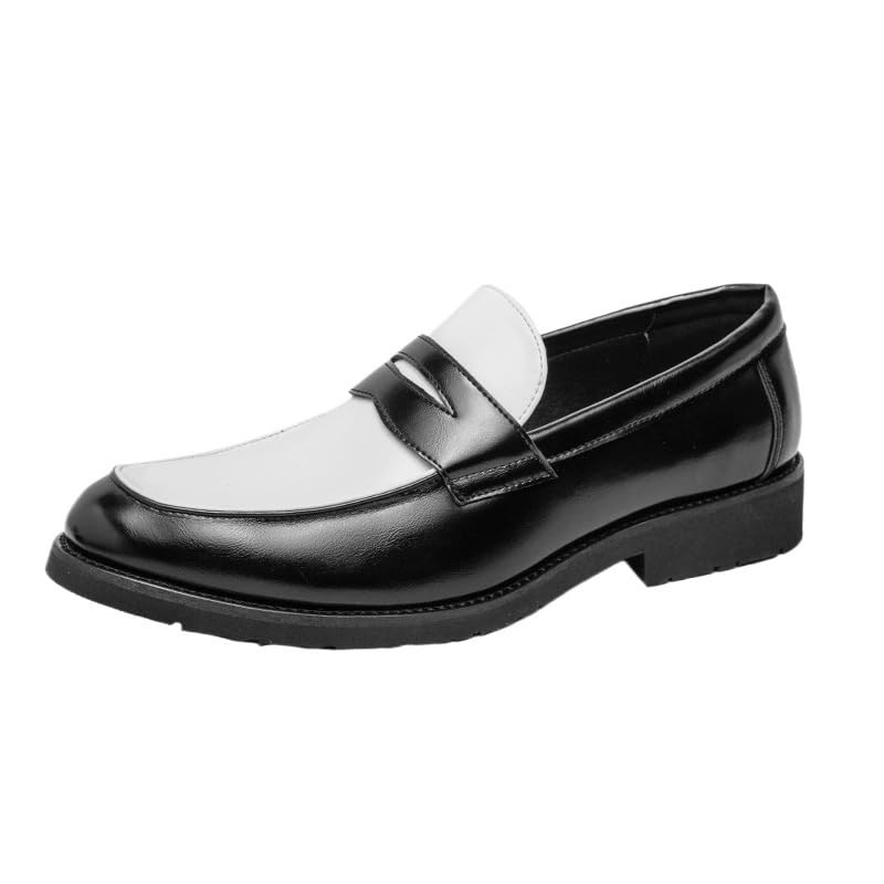 Dress Loafers Round Toe Suede Upper Moccasin Men Slip-on Work Flexible Rubber Sole