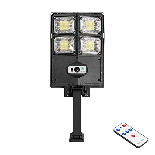 QZCX Luces de calle solares al aire libre 10000LM con control remoto Sensor de movimiento Lámpara solar al aire libre LED for garaje de jardín(F)