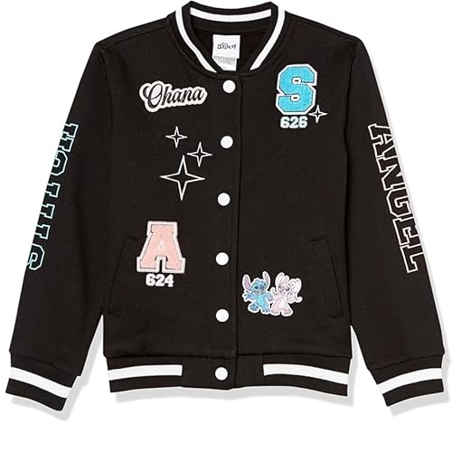 Image of Disney Lilo,Stitch and Angel Varsity Bomber Jacket - Little and Big Girl Sizes 4-16