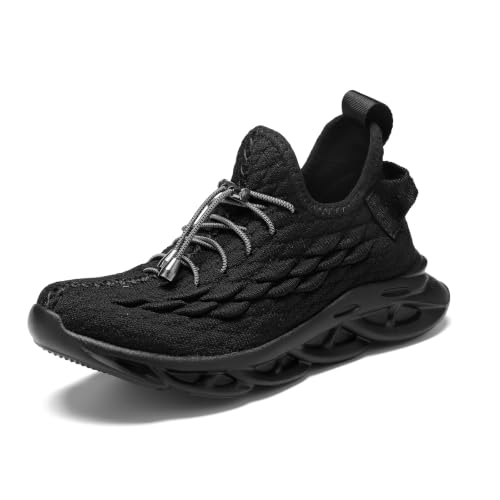 Image of JMFCHI Boys Girls Kids Sneakers Knitted Mesh Running Tennis Athletic Shoes | Breathable,Lightweight,Comfortable,Non-slip,Easy wear,Casual fashion,Indoor outdoor,Gym sport,Daily play,Little /Big Kid