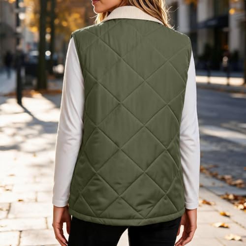 Lainyong Quilted Jacket Women Lightweight Winter Puffer Vests with Pockets - image 3