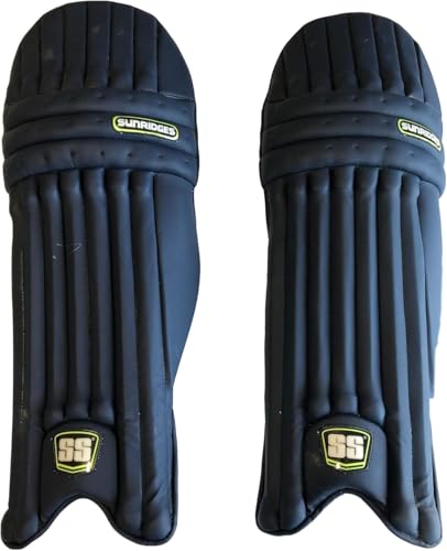 SS Cricket Match Premium Batting Leg Guards - Junior Size, (Navy Blue Color)