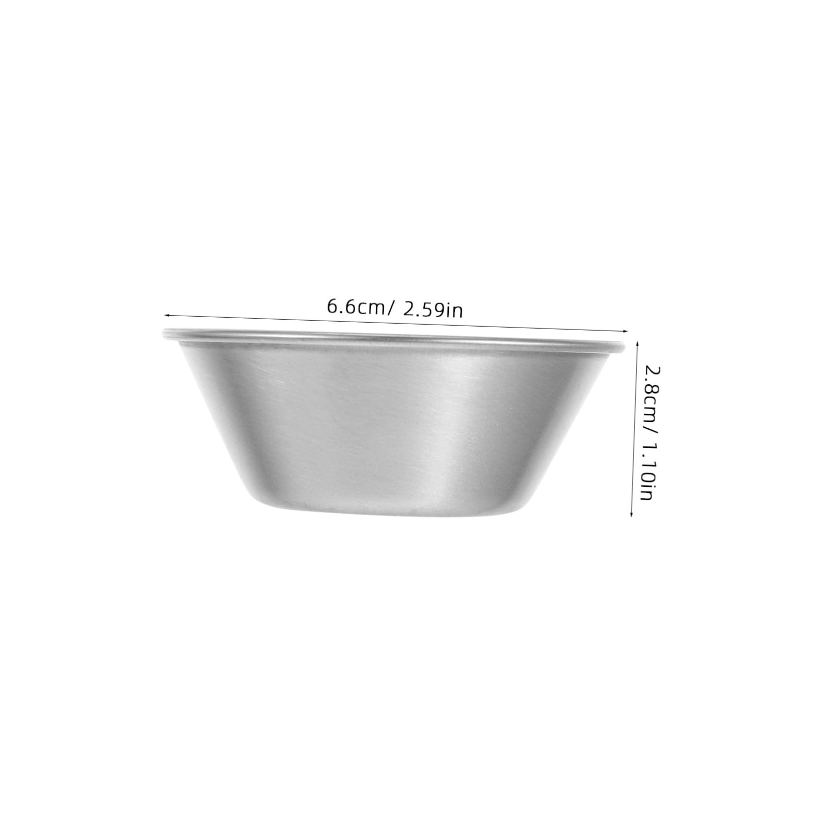 NAMOARLY Stainless Steel Dipping Cups Reusable Condiment Cups for Sauces Elegant Metal Sauce Dish for Home and Restaurant Use