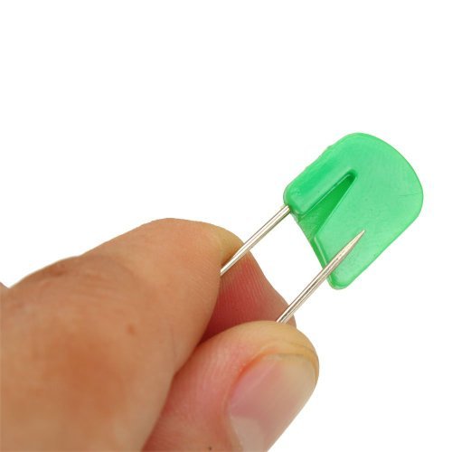 whobabe 20 Pack bebé niño infantil Kids Bolsa para pañales pañal Pins seguridad Segura Hold clip locking gamuza tamaño L