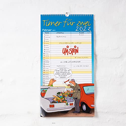 Uli Stein Timer für zwei 2023: Monatskalender für die Wand: Praktischer Wandkalender mit viel Platz zum Eintragen und tollen Cartoons Kalender – Wandkalender, 25. Juli 2022 - Image 3