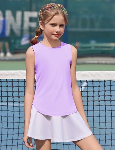 Zaclotre Meninas Regatas Esportivas, Bainha Alta E Baixa, Caimento Solto, Top De Verão, Sem Mangas,