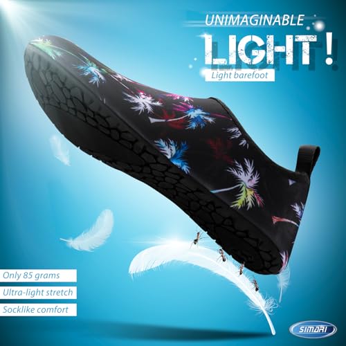 Image of SIMARI Water Shoes for Women Men Swim Aqua Socks Beach Pool Essentials Barefoot Surf River Boat Kayak Sea Yoga Sand Exercise Sport Accessories Breathable Quick-Dry Adult Youth Kid Size SWS001