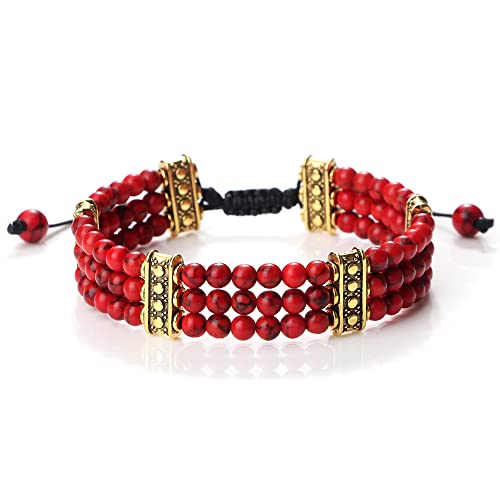 Bracelet en malachite et œil de tigre 4 mm, perles authentiques