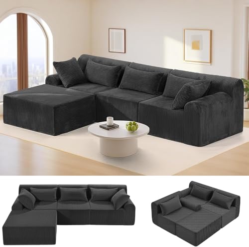 PATAVOT Oversized Boneless Couches for Living Room, L Shaped Cloud