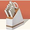 12-Piece-Classic-Forged-Kitchen-Knife-Set-with-Wood-Storage-Block-Durable-100-stainless-steel-comfortable-grip-White 12-Piece Classic Forged Kitchen Knife Set with Wood Storage Block, Durable 100% stainless steel, comfortable grip | White
