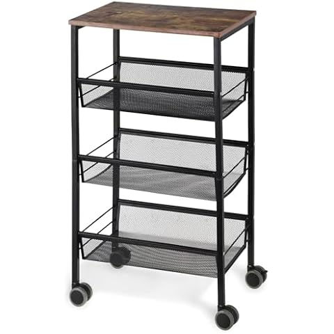 LIANTRAL 4-Tier Kitchen Storage Trolley Cover