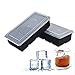 Produktbild Bangp 2pack Eiswürfelschale mit Deckel,Stapelbar und spülmaschinenfest, LFGB-Zertifiziert und BPA-frei Silikon-Eiswürfelformen Behälter für Whisky-Cocktails Saft Praline (2Pack)