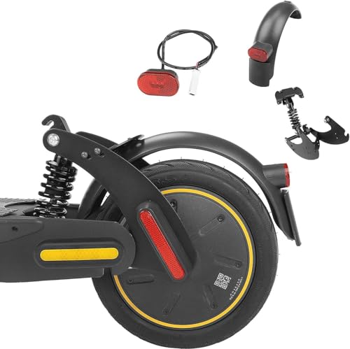 CERFFOOL Zestaw amortyzatora tylnego zawieszenia do Segway Ninebot Max G30 błotnik tylny + światło tylne do akcesoriów zamiennych do skuterów elektrycznych (czarny)