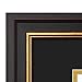 Golden State Art, 11x14 Black Gold & Burgundy Color Document Frame for 8x10 Diploma/Certificate/Picture, Includes Double Mat and Real Glass (Black Over Gold Double Mat, 1-Pack)