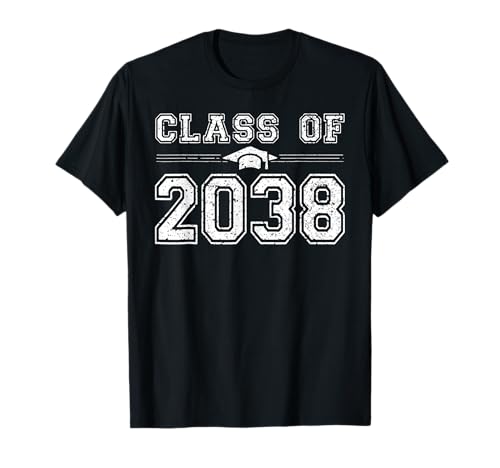 Class Of 2038 Grow With Me Kindergarten Graduation T-Shirt