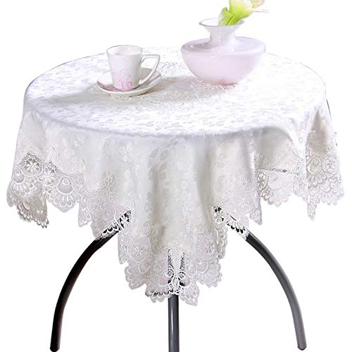 Nappe brodée florale en dentelle fine pour table de salon rectangulaire - 2